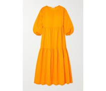 Lulu Midikleid aus Baumwoll-cloqué