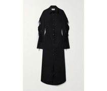 Maxi-hemdblusenkleid aus Popeline aus einer Baumwollmischung