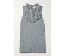 Ärmelloser Pullover aus einer Mischung aus Recyceltem Kaschmir und Merinowolle