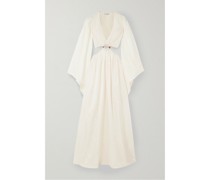 Amora Maxikleid aus Voile aus einer Baumwoll-seidenmischung