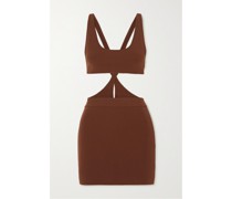 Minikleid aus Stretch-strick mit Cut-outs