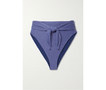 Goldie Bikini-höschen aus Recyceltem Stretch-matelassé Zum Binden