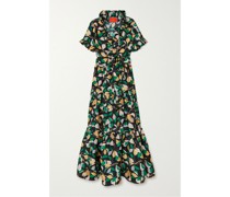 Maxikleid aus Glänzendem Twill