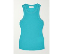 Addison Geripptes Tanktop aus Kaschmir