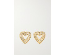 Mini Open Heart Ohrstecker aus 18 Karat
