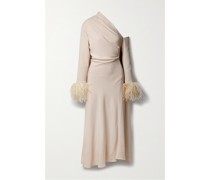 Adelaide Asymmetrisches Maxikleid aus Crêpe