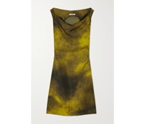 Midikleid aus Twill mit Batikmuster