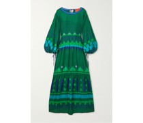 Vesta Maxikleid aus Bedrucktem Seiden-twill