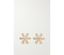 Daisy Ohrstecker aus 14 Karat  mit Diamanten