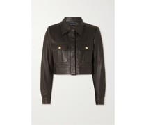Verkürzte Lederjacke