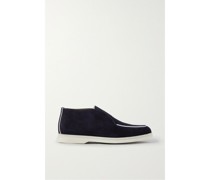 Open Walk Loafers aus Veloursleder