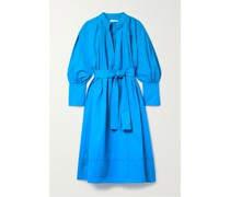 Midi-hemdblusenkleid aus Biobaumwollpopeline