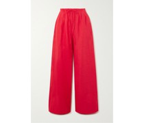Sophia Hose mit Weitem Bein aus Leinen