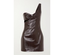 Asymmetrisches Minikleid aus Leder
