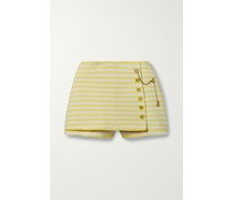 High Tide Shorts aus einer Gestreiften Baumwollmischung