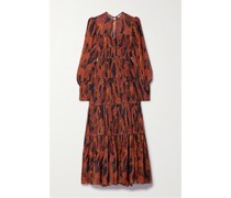 Maxikleid aus Bedrucktem Georgette