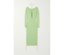 Midikleid aus Geripptem Stretch-jersey