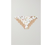 Broadway Wendbares Bikini-höschen aus Bedrucktem Seersucker