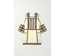 Yelena Besticktes Midikleid aus Leinengaze