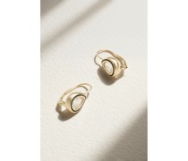 Ohrringe aus 18 Karat  mit Topasen Und Emaille