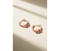 Ara Creolen aus 18 Karat Rosé mit Saphiren