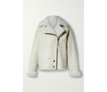 Isla Jacke aus Shearling mit Lederbesätzen