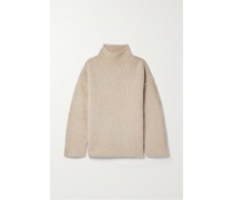 Stehkragenpullover aus Bouclé aus Merinowolle