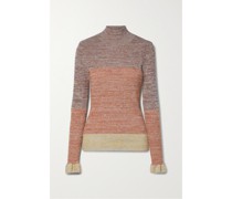 Violette Pullover aus Rippstrick