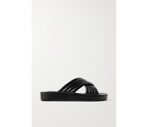 Pantoletten aus Gestepptem Leder