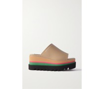 Sneak-elyse Mules aus Kunstleder mit Plateau