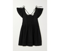 Willa Minikleid aus Gesmoktem Baumwoll-voile