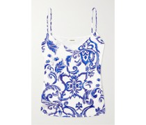 Jane Bedrucktes Top aus Seidensatin