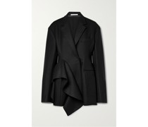 Blazer aus Wolle mit Volant