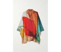 Asymmetrische Tunika aus Bedrucktem Woll-crêpe