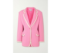 Zweifarbiger Oversized-blazer aus Woll-crêpe
