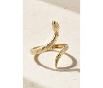 Snake Ring aus 14 Karat  mit Diamanten