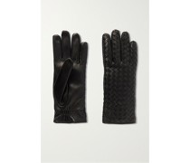 Handschuhe aus Intrecciato-leder