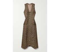 Allene Midikleid aus Bedrucktem Seiden-twill