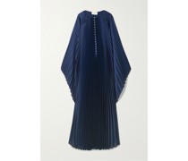 Maxikleid aus Plissiertem Satin