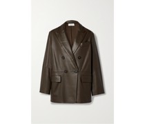 Doppelreihiger Blazer aus Leder