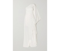 Ellen Asymmetrische Robe aus Stretch-crêpe