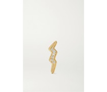 Mini Lightning Bolt Einzelner Ohrstecker aus 14 Karat