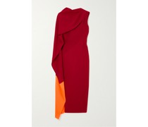 Edith Zweifarbiges Midikleid aus Crêpe