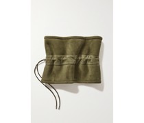Schlauchschal aus Veloursleder Und Shearling