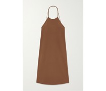 Neckholder-midikleid aus Stretch-strick