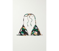Bedrucktes Triangel-bikini-oberteil