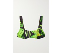 Bikini-oberteil aus Bedrucktem Stretch-material