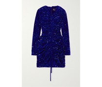 Minikleid aus Stretch-samt