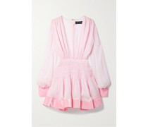 Minikleid aus Seidenkrepon