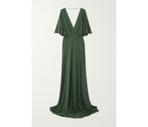 Martina Maxi-wickelkleid aus Seiden-crêpe